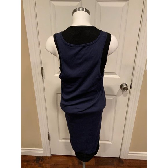 Proenza Schouler White Label Blue Ribbed Double Layer Tank Dress, Sz M NWT! $295 - Picture 5 of 6